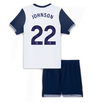 Tottenham Hotspur Brennan Johnson #22 Primera Equipación Niños 2024-25 Manga Corta (+ Pantalones cortos)